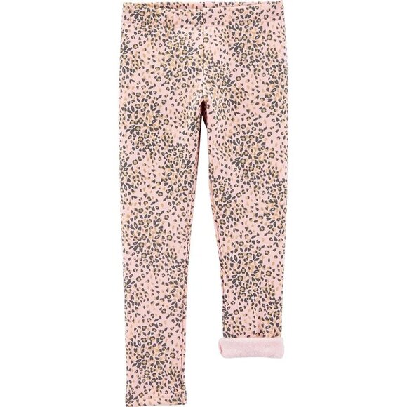 Carter's Girl Leopard Cozy Fleece Leggings - Size 8 - Picture 1 of 8